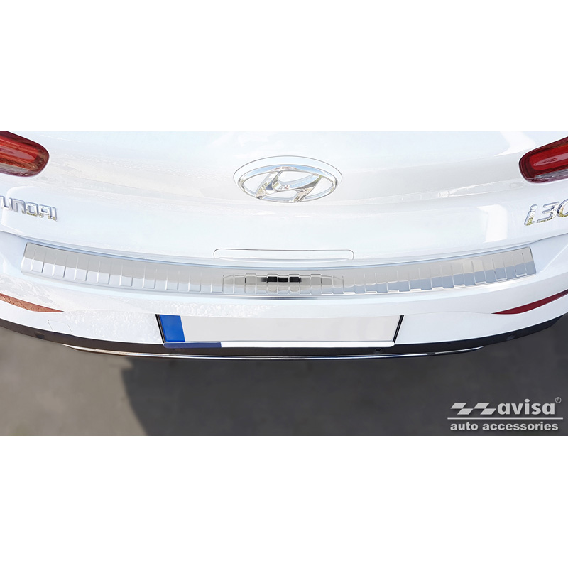 RVS Achterbumperprotector  Hyundai I30 HB 5-deurs FL 2020- 'Ribs'