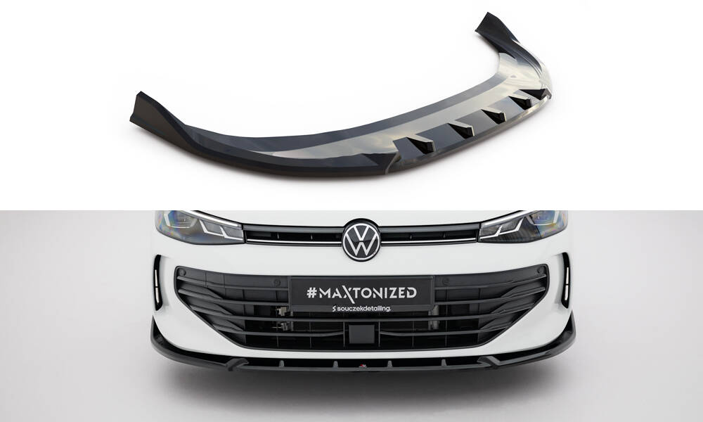 Voorspoiler V.2 Volkswagen Passat B9 Maxton Glanzend zwart