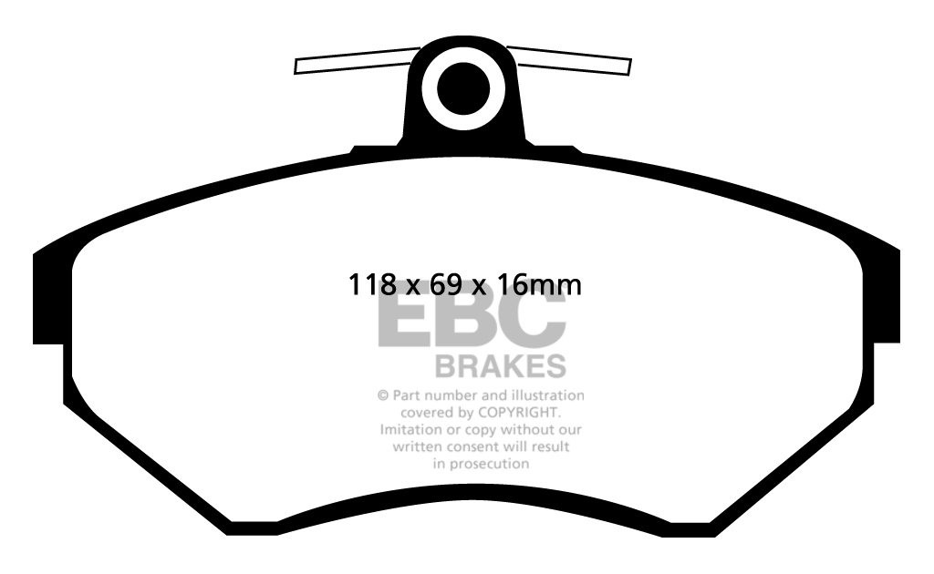 EBC Brakes VW Passat 3B/3BG 1.6 96-2000 Remblokken voorzijde gre