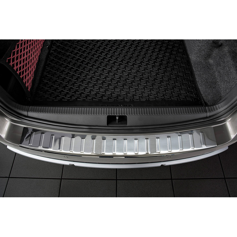 RVS Achterbumperprotector Skoda Octavia III Scout 2014- 'Ribs'