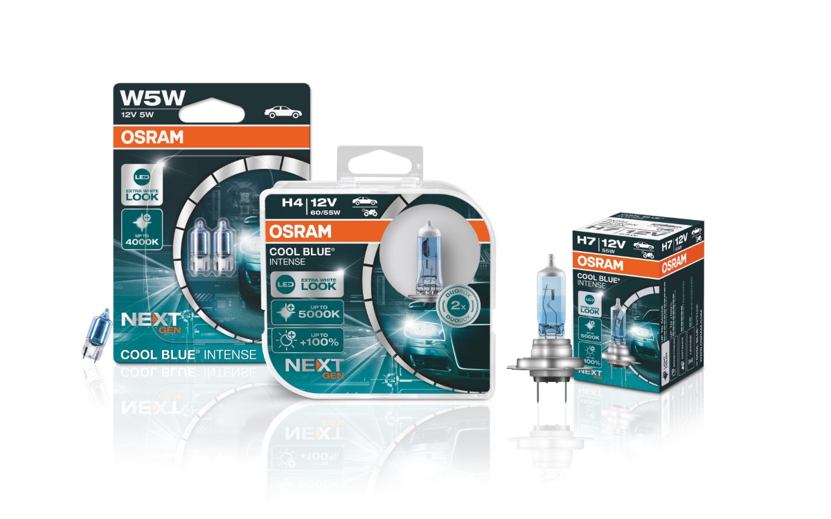 Halogeen OSRAM COOL BLUE Intense H1 12V 55W 2pcs/box Xenon Look