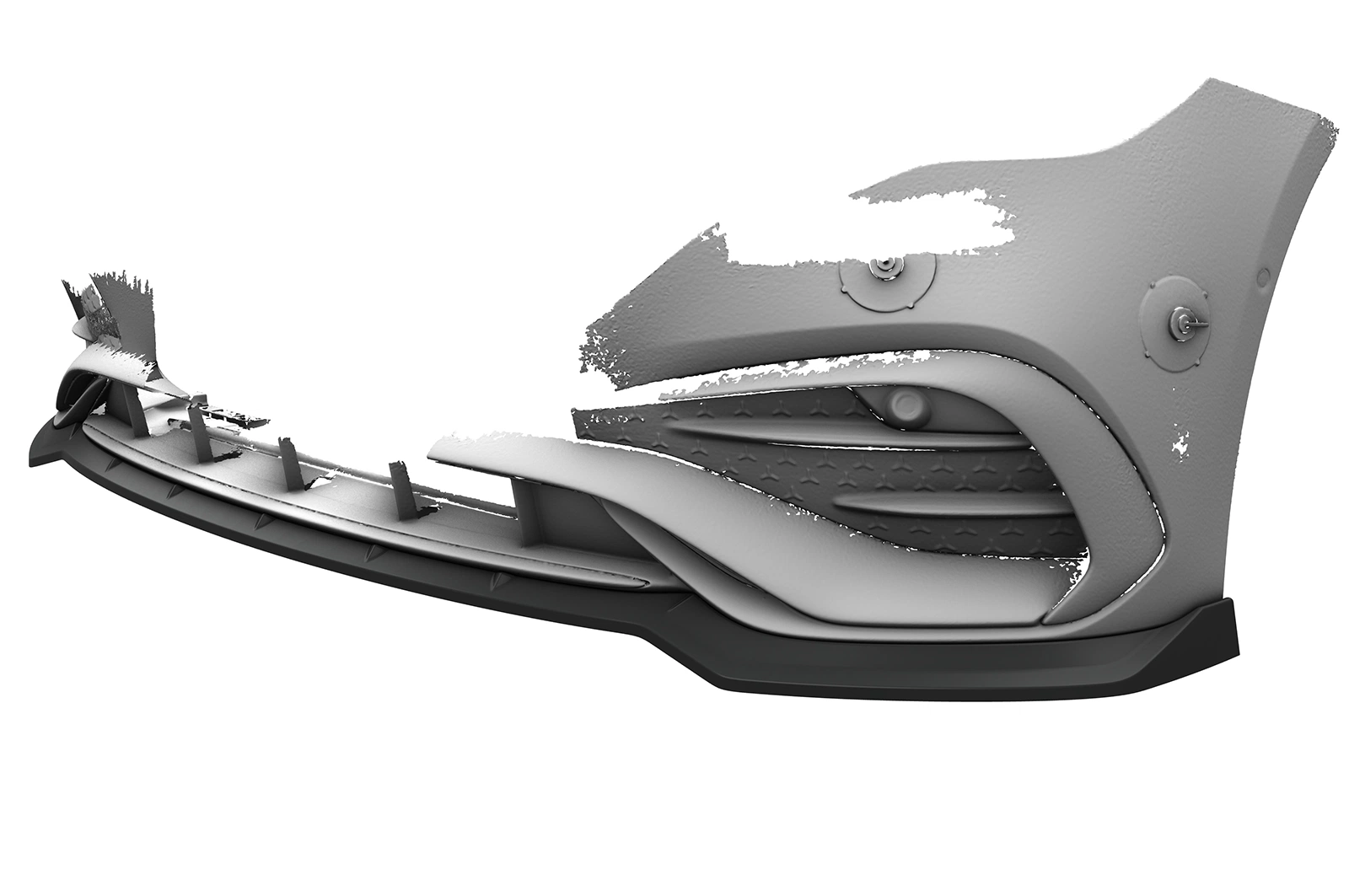 Voorspoiler Mercedes-Benz E-Klasse W214 / S214 Glans Zwart – CSR Automotive 