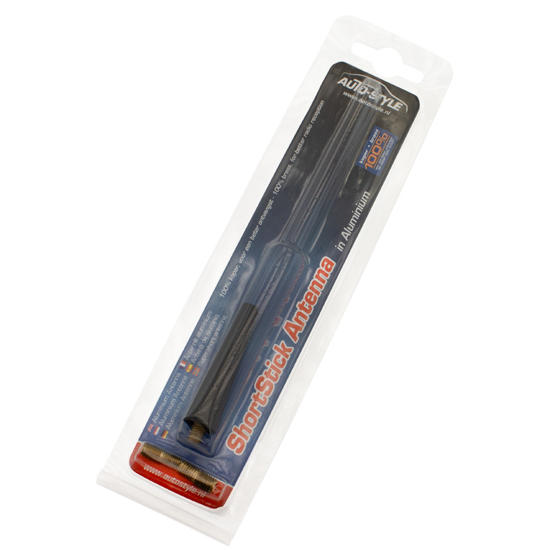 100% Koper Antenne Aero VIII, lengte 55mm - zwart - exclusief voet