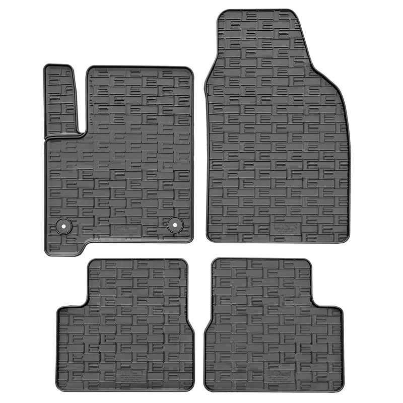 CIKCAR Rubber matten  Fiat 500 Hybrid 2026- (4-delig + montagesysteem)