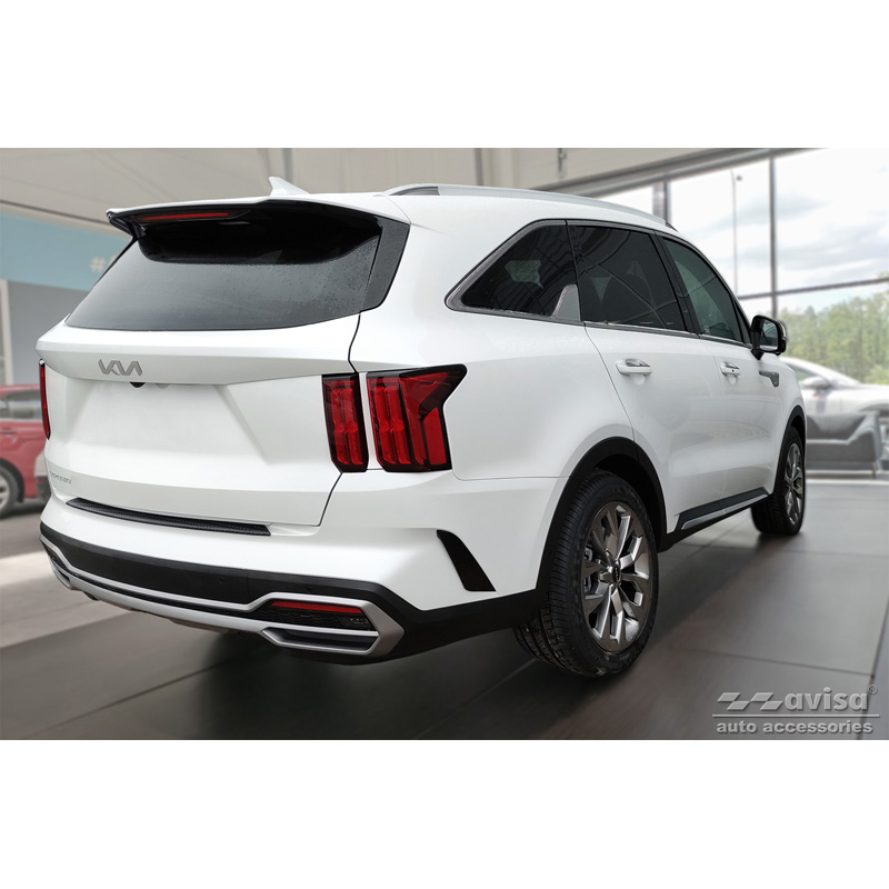 Matzwart Aluminium Achterbumperprotector  Kia Sorento IV 2020- 'Riffled Plate'