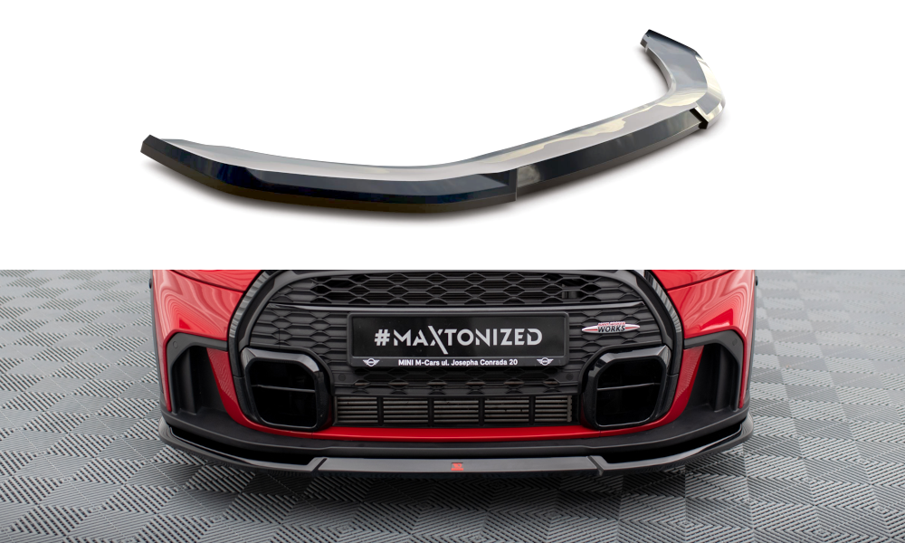 Voorspoiler V.2 Mini Cooper S John Cooper Works F56 2022 - Maxton Glans Zwart