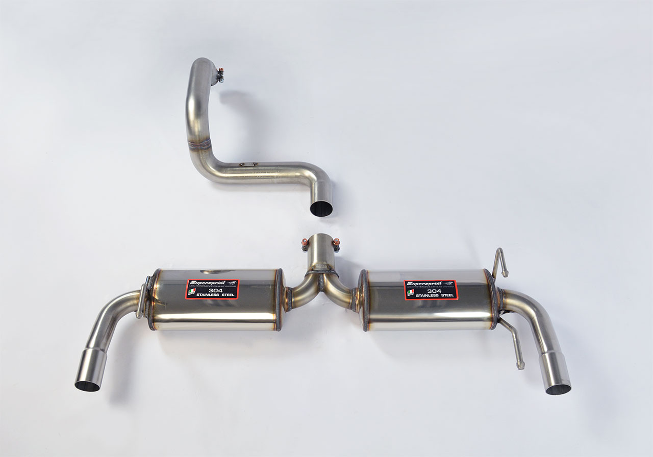 Rear exhaust Right - Left for Performance sport exhaust for 500 ABARTH 1.4T Assetto Corse (190 Hp) Ø