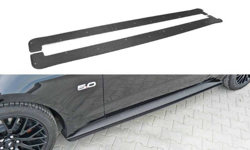 Zijskirts Diffusers Ford Mustang GT Mk6 Racing Glanzend Zwart