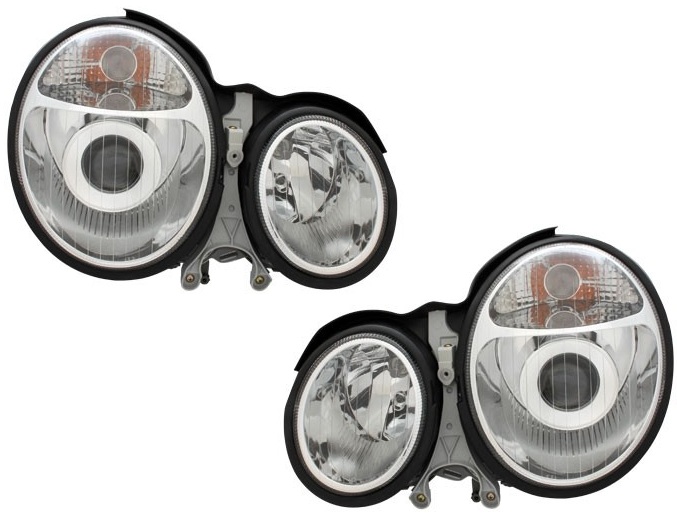 Faros Mercedes E-Class W210 99-01 cromo