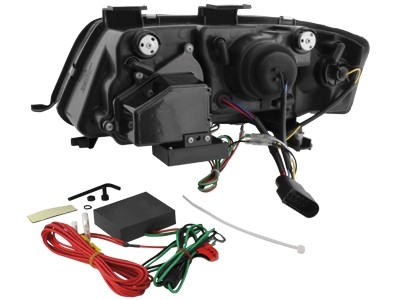 Headlights Audi A6 4B 97-01 Devil Eyes Dlite LED Black