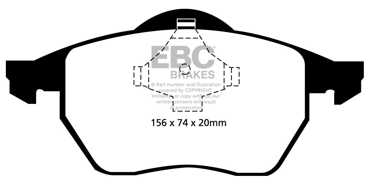 EBC Brakes SKODA Octavia 1.8 Turbo 2000-2001 Remblokken voorzijd