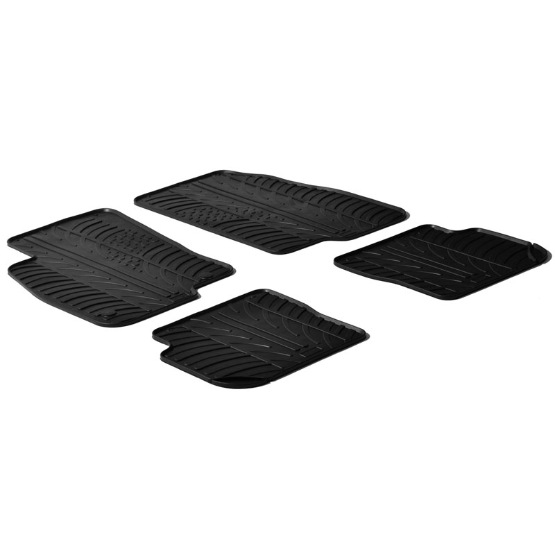 Rubbermatten  Fiat Punto Evo 2009-2014 (T profiel 4-delig + montageclips)