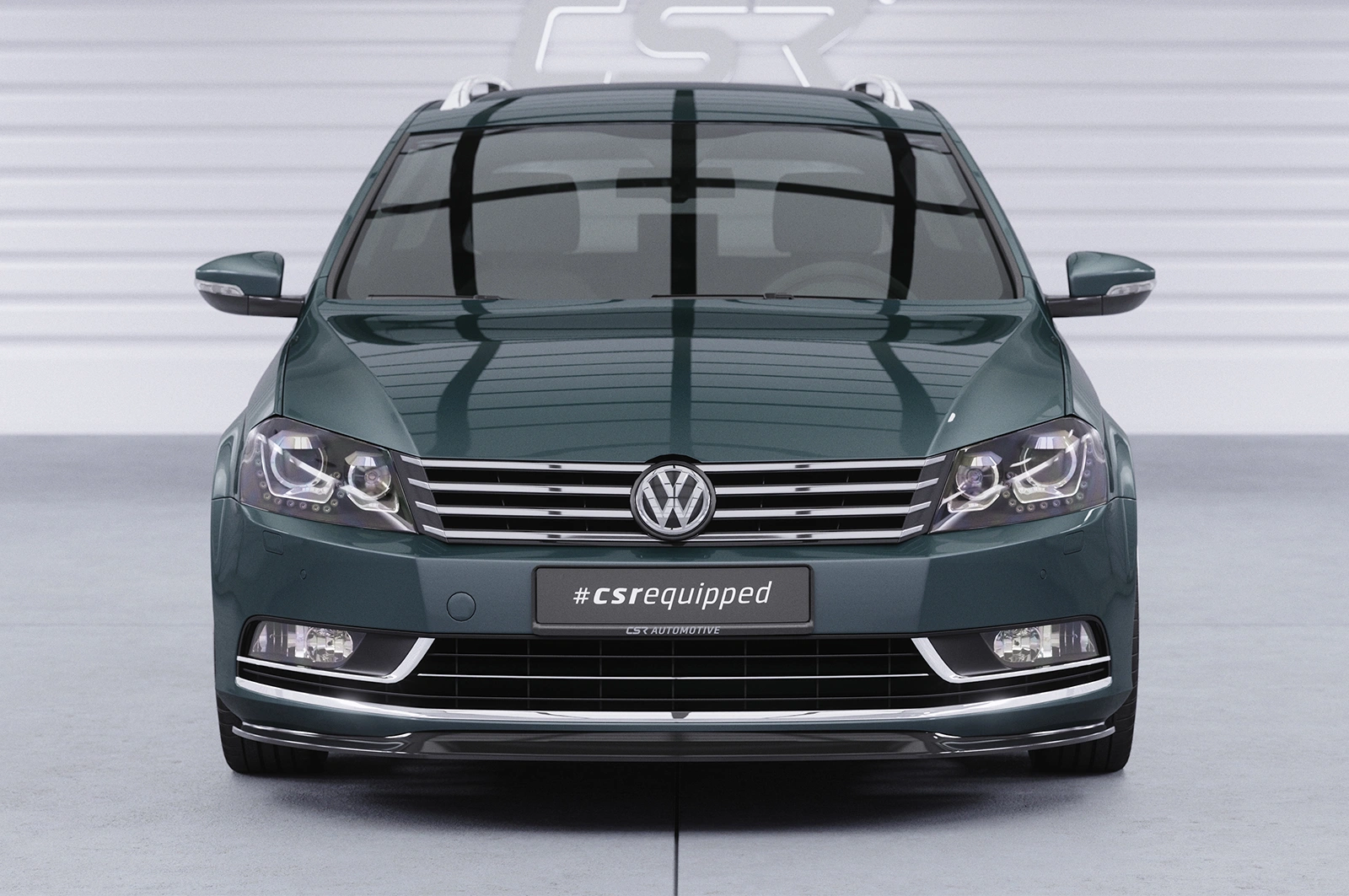 Voorspoiler VW Passat B7 Glans Zwart – 2010–2015