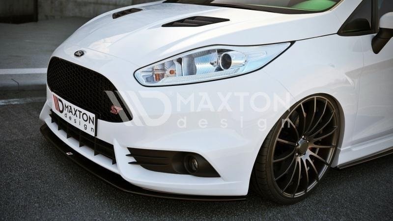 Voorspoiler Ford Fiesta ST Mk7 FL V.2 Glanzend Zwart