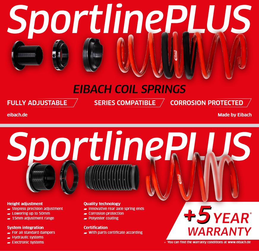 Eibach sportlinePLUS Verlagingsveren Volkswagen GOLF VIII VARIANT (CG5) 1.0 TSI (81kw), 1.0 eTSI (81kw), 1.5 TSI