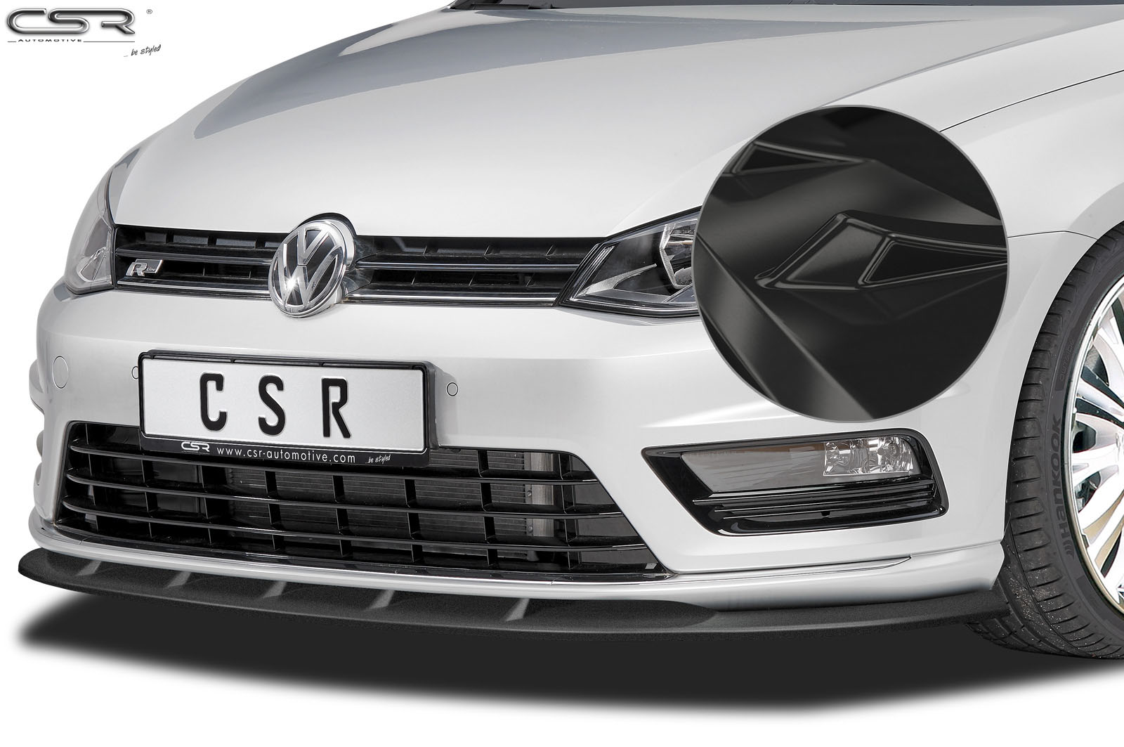 Voorspoiler VW Golf VII R-Line Hoogglans Zwart