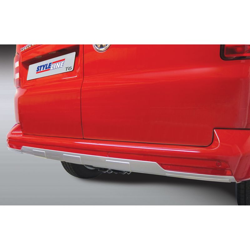RGM Achterbumperskirt 'Skid-Plate'  Volkswagen Transporter T6 2015-2020 & T6.1 2020-(met achterdeuren) Zilver
