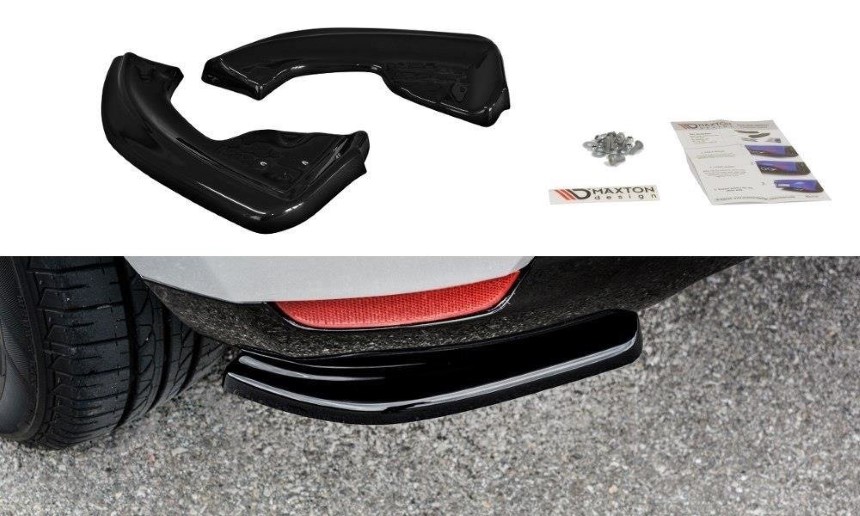 Achterzijde skirts Renault Clio 4 Maxton Design glans zwart