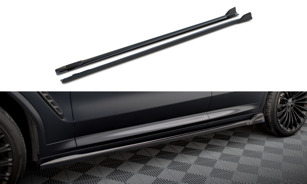 Zijskirts BMW X3 G01 M Pakket FL Maxton Glans Zwart