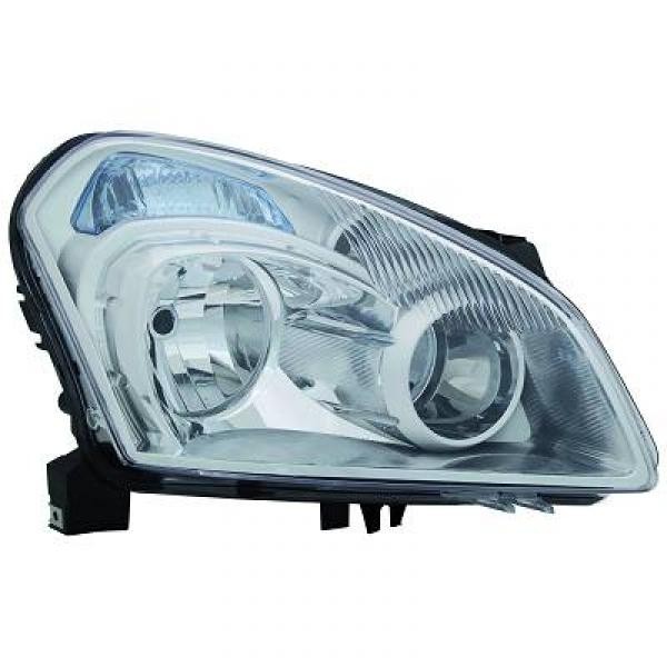 Koplamp links QASHQAI 07-04/10 H7+H7
