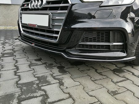 Voorspoiler V.2 Audi S3 / A3 S-Line 8V FL Glanzend zwart