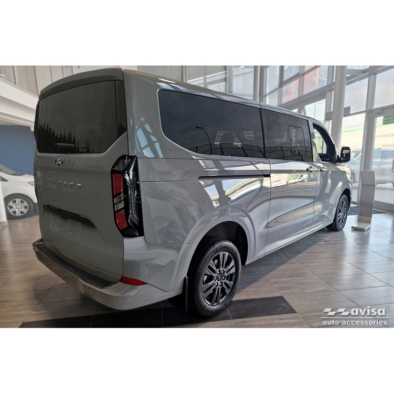 Matzwart Aluminium Achterbumperprotector  Ford Tourneo Custom II (V710) 2023- 'Riffled Plate'