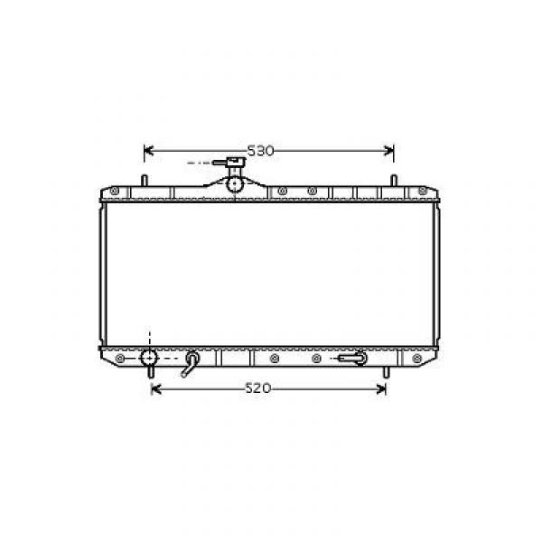 Radiator links ANA RH41 01->> 349x700 1.3I/1.6I 16V +/-AC