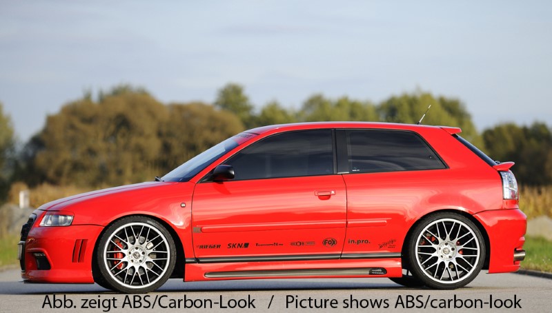 Zijskirts Audi A3 8L ABS Carbon-look Rieger