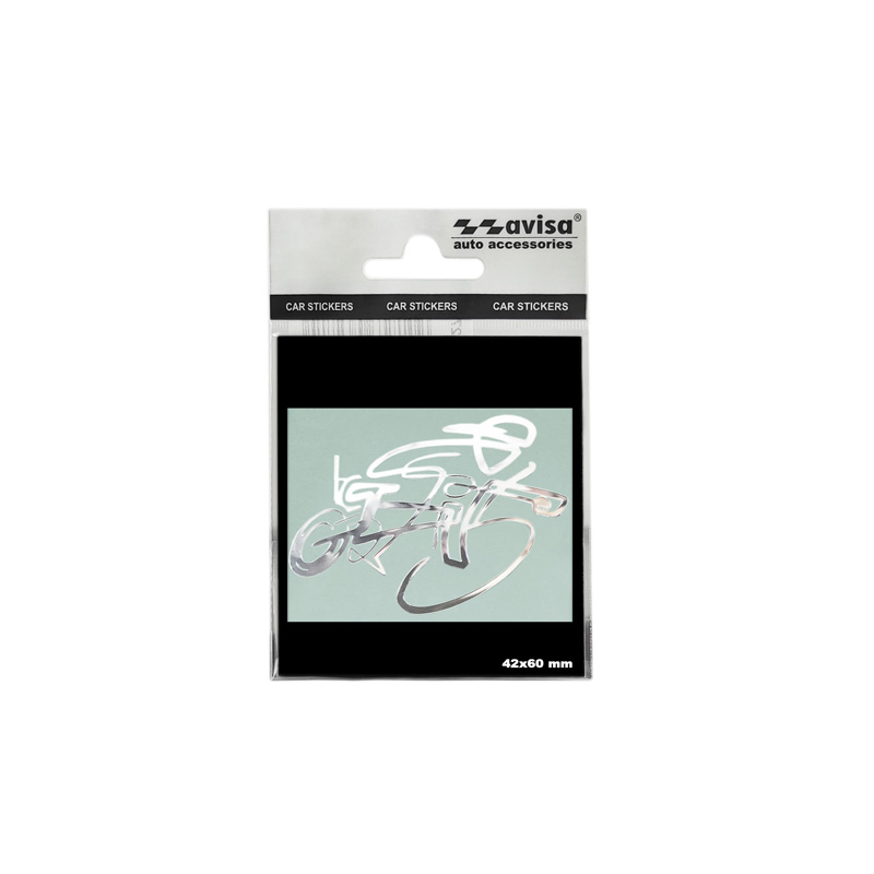 Nikkel Sticker 'Cyclist 2' - 60x40mm