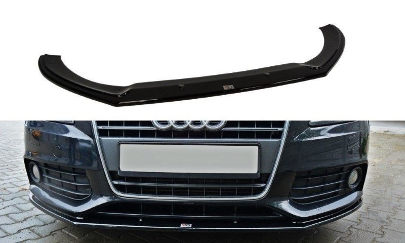 Voorspoiler Audi A4 B8 V.2 Glanzend Zwart