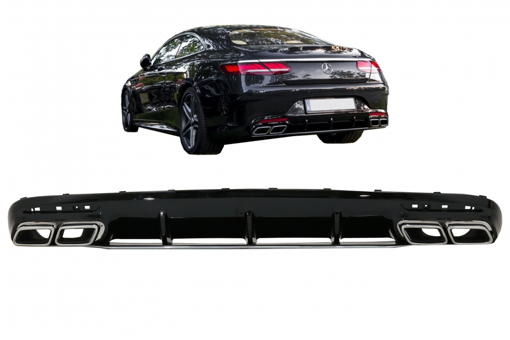Diffuser Mercedes S-Class C217 Coupe (2014-2020) S63 Facelift Design Sierstukken