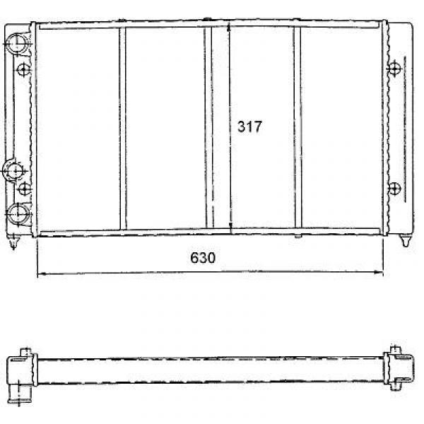 Radiator VW PASSAT 89-93 630-317 1.8I 16V SYNCROM -AC