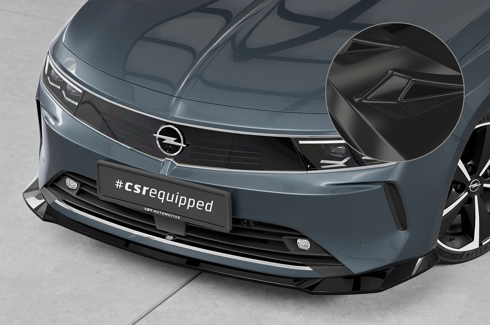 Voorspoiler Opel Astra L Sports Tourer glans zwart