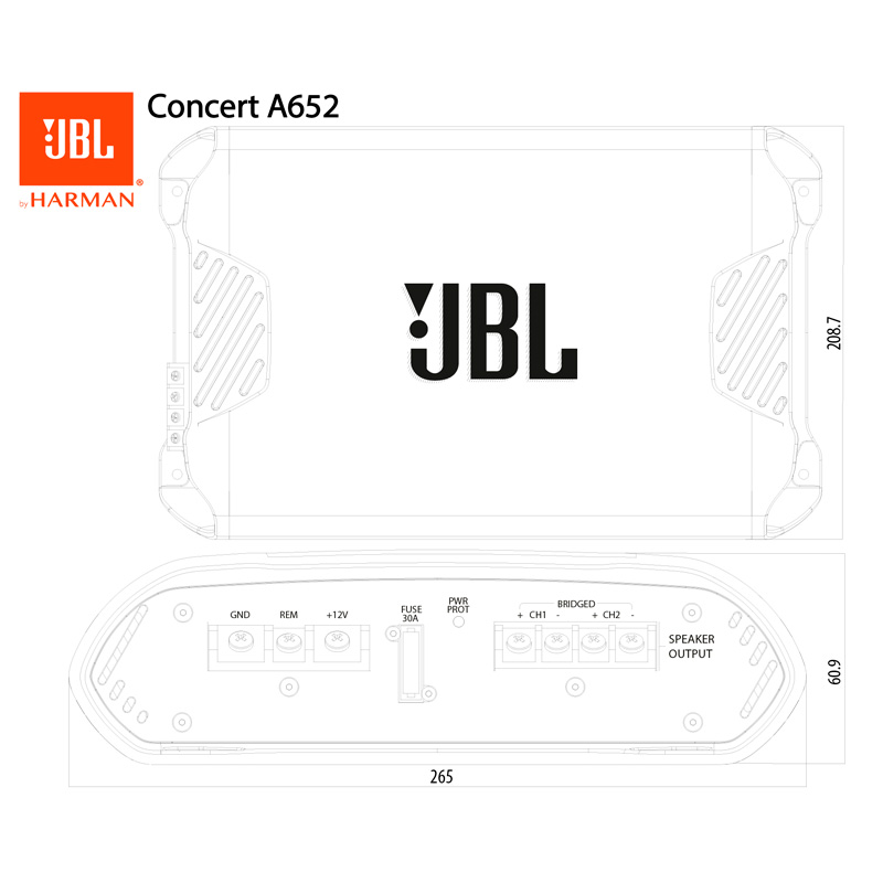 JBL Concert A652 2-Kanaals Versterker (500W)
