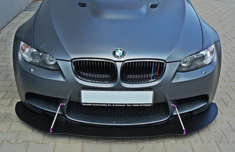 Voorspoiler BMW M3 E92 / E93 (Preface Model) Racing Glanzend Zwart