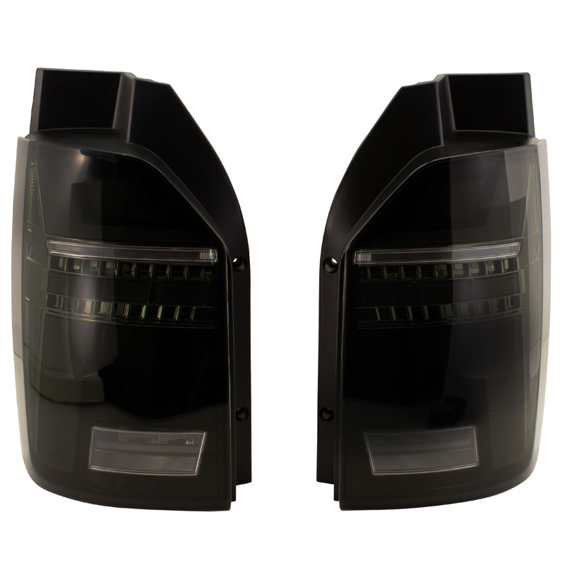 Set LED Achterlichten  Volkswagen Transporter T6 2015-2020 (met achterklep) - Zwart - incl. Dynamic Running Light