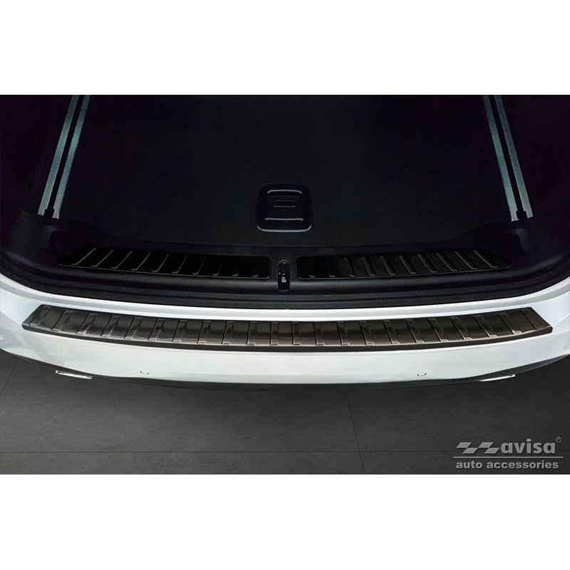 Zwart RVS Achterbumperprotector  BMW X3 G01 M-Pakket 2017-2021 & Facelift 2021- 'Ribs'