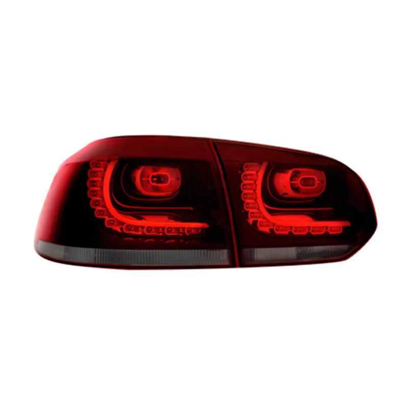 Set R-Look LED Achterlichten  Volkswagen Golf VI 2008-2012 excl. Variant - Rood/Rookgrijs