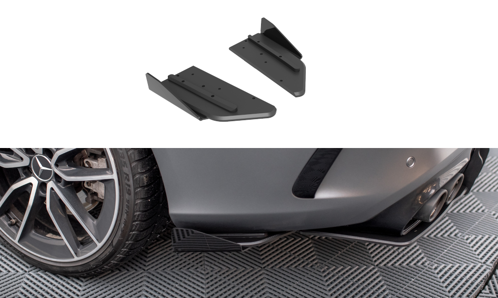 Zijdiffusers met Canards Mercedes C43 W205 Coupe FL Maxton