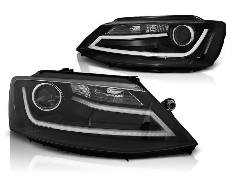 Headlights VW Jetta 11+ DRL black