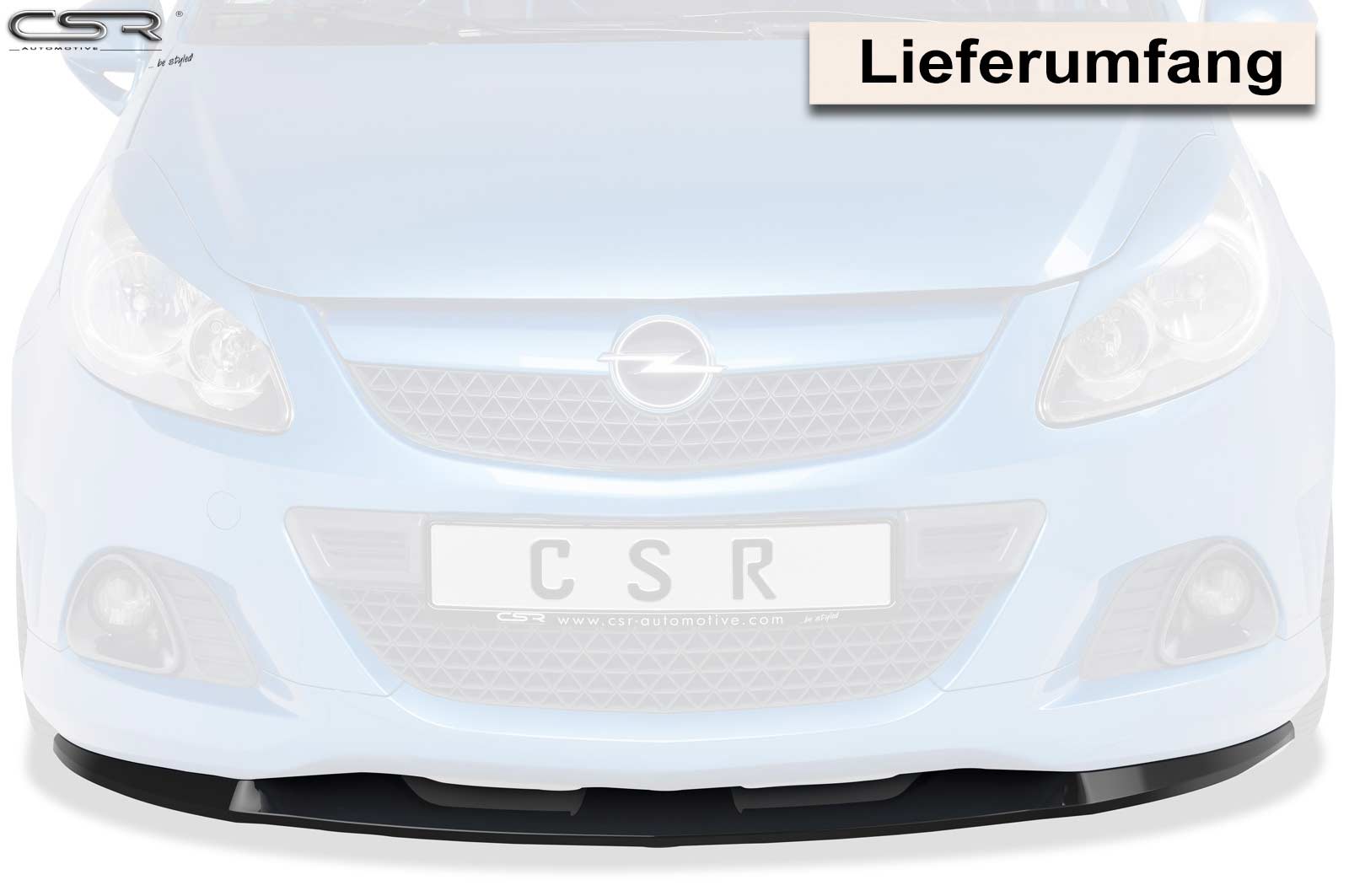 Voorspoiler Opel Corsa D OPC glans zwart 03/2007–10/2014