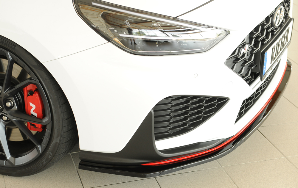 Voorspoiler Hyundai i30N Rieger Glans Zwart