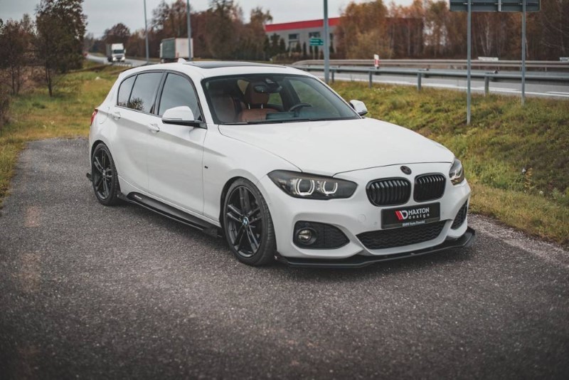 Race Zijskirts + rand BMW 1-Serie/M140I F20 Maxton Design zwart V.2