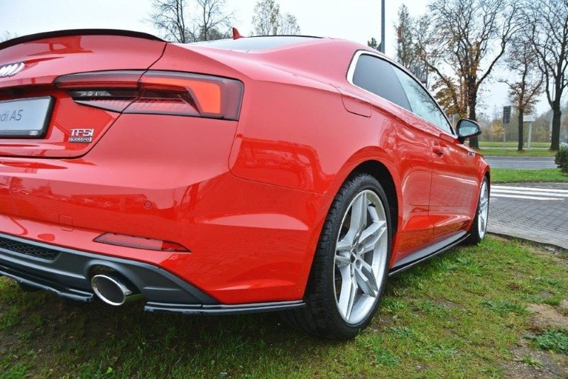 Achterzij Spoilers Audi A5 S-Line F5 Coupe Glanzend Zwart