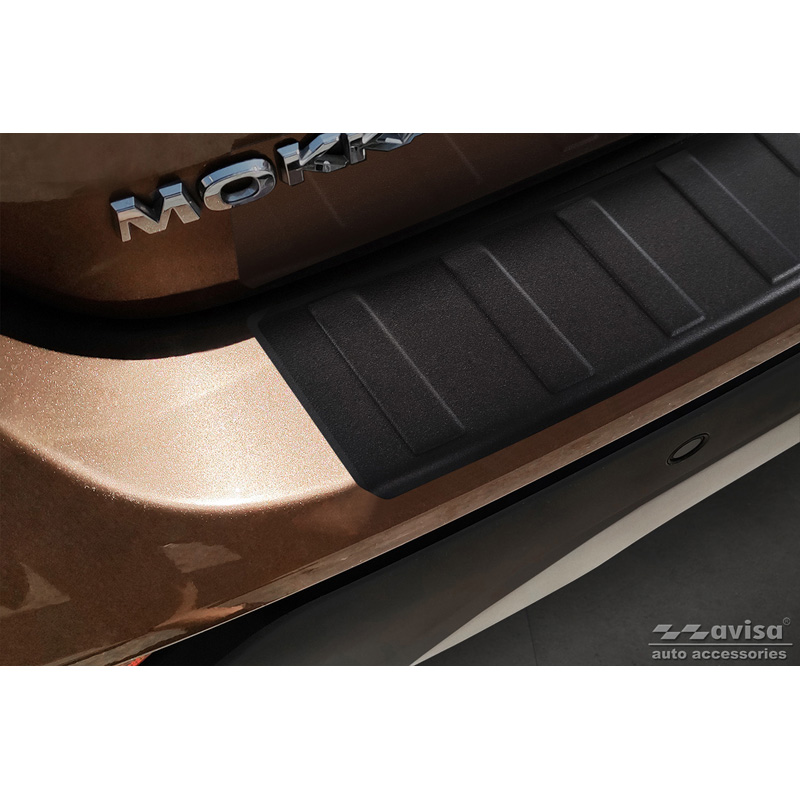 Matzwart RVS Achterbumperprotector  Opel Mokka X 2016- 'Ribs'