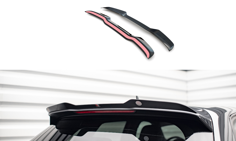Spoiler V.3 Audi S3 Sportback 8V FL Maxton Glans Zwart