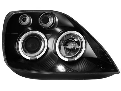 Faros Ford Fiesta MK6 02-05 Angel Eyes negro