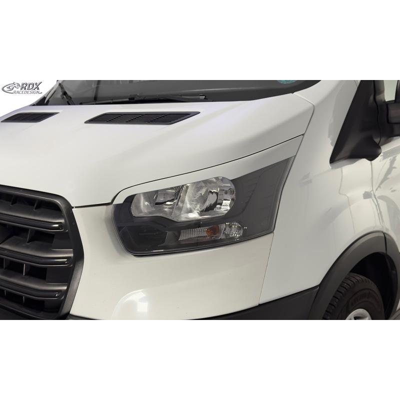 RDX Racedesign Koplampspoilers  Ford Transit (Xenon- en zwarte halogeen koplampen) 2014- (ABS)
