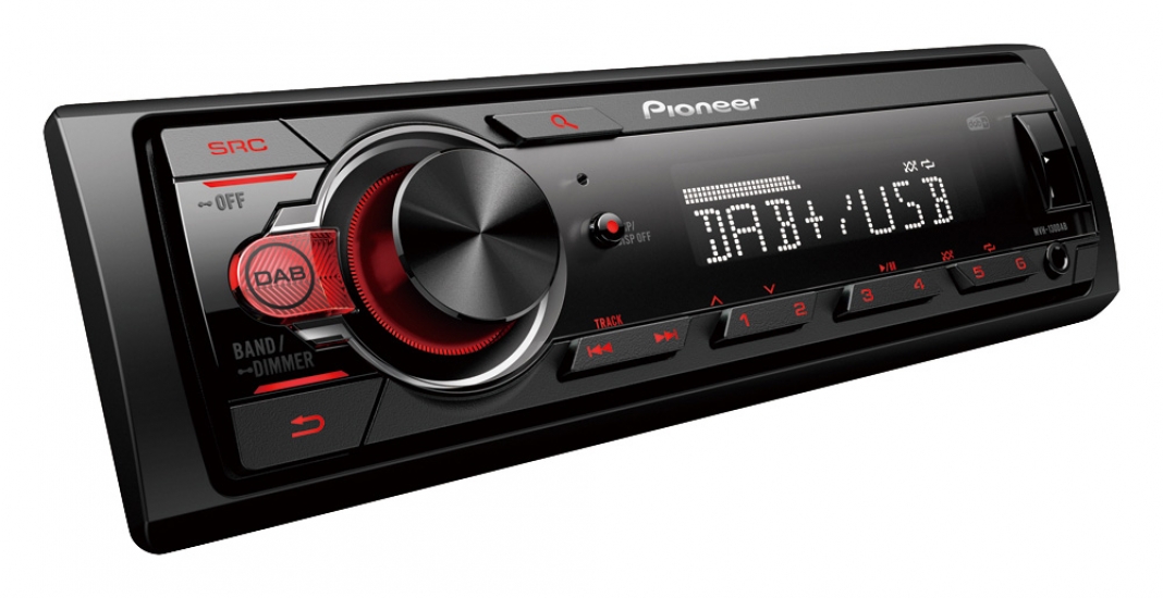 PIONEER MVH-130DAB 1-DIN autoradio met DAB+ / USB