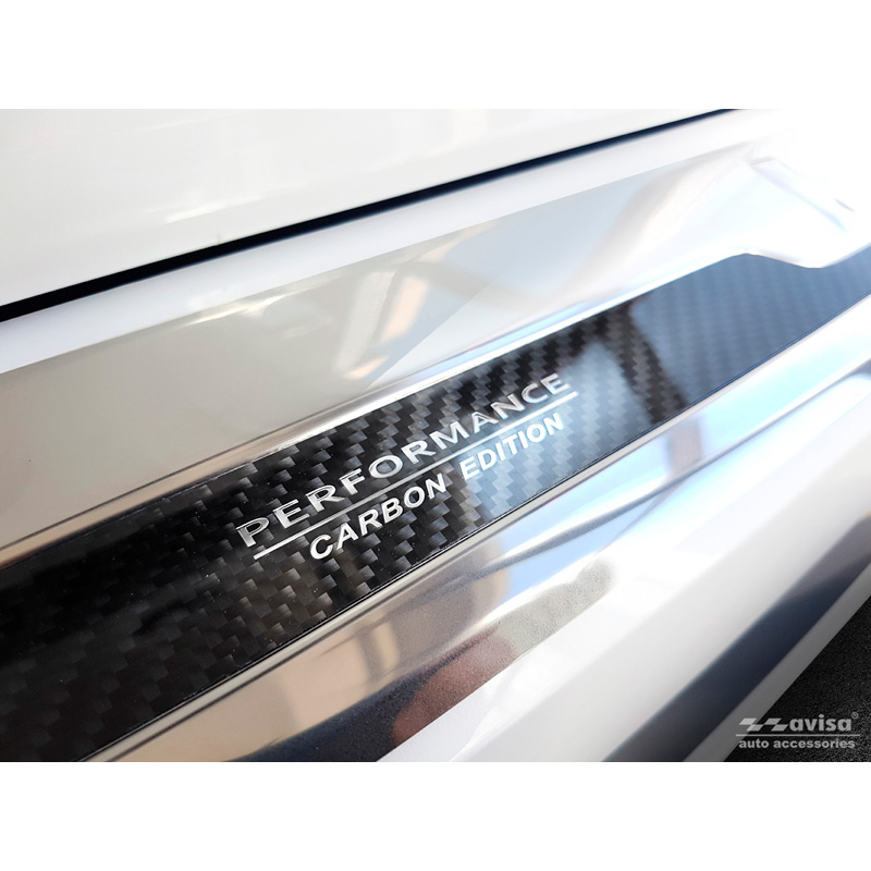 RVS Achterbumperprotector 'Deluxe'  BMW X5 G05 M-Pakket 2018- 'Performance' excl. M-Competition Zilver/Zwart Carbon